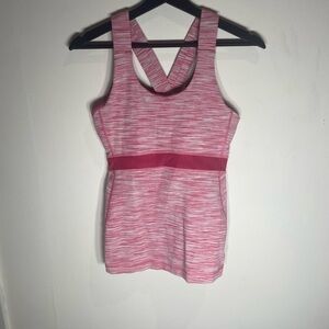Lululemon Athletica Pink Heathered Tank Top